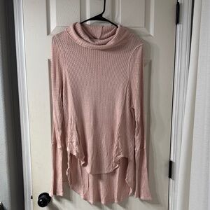 Free People Pink Turtleneck Women's Sweater Size Small
